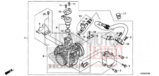THROTTLE BODY CRF250RLAJ de 2018